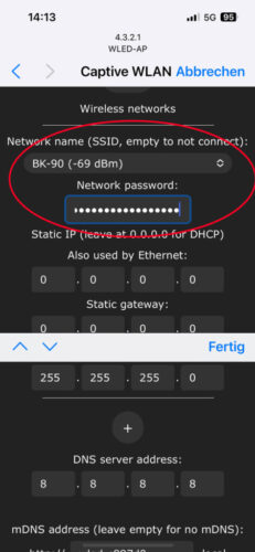 4. IP-Adresse merken oder WLED App nutzen Nach dem Neustart erhält die Lampe eine neue IP-Adresse im Heimnetzwerk. Du kannst nun entweder: •Im Router die neue IP-Adresse der Lampe nachsehen •Oder noch einfacher: die WLED App nutzen! 📲 WLED App kostenlos herunterladen: • WLED im App Store (iPhone) • WLED bei Google Play (Android) Die App erkennt die Lampe automatisch, sobald sie im gleichen WLAN ist.
